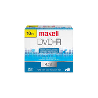 Maxell - Disques DVD-R emballage de 10-Pour engister des donneés, de la musique et des photos