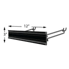 Azar Displays – Porte-affiche prolongé, 3 x 12 po (600312-BLK)-Métal noir