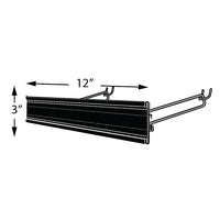 Azar Displays – Porte-affiche prolongé, 3 x 12 po (600312-BLK)-Métal noir