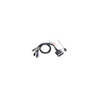 IOGEAR - Interrupteur KVM câble HD avec audio, 2 ports-Permet de contrôler plus de 2 appareils ou ordinateurs HD au moyen d'un seul clavier USB, souris USB et écran HD ou afficheur HD  