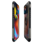 Spigen - Slim Armor MagFit pour iPhone 15 Pro Max - Bronze a Canon-Le Slim Armor MagFit a une mise à niveau de l'anneau magnétique qui offre une protection supplémentaire tout en restant facile à transporter