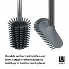 Umbra FLEX - Brosse de toilette et son support à couvercle mural ou autoportant, blanc-6