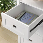 Sauder 53"W La Collection Cottage Road Crédence avec bureau - Finition White-  Finition blanche avec accent Lintel Oak®
