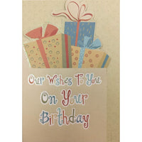 Rosedale – Cartes de souhaits et enveloppes, Our Wishes To You On Your Birthday, 5 1/2 x 8 po, 12/paquet (15804)-Imprimé sur papier cartonné non couché de haute qualité