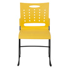 Flash Furniture - Chaise empilable avec base luge de série Hercule, capacité de 881 lb, avec dossier ventilé, jaune (RUT2YL)-Chaise empilable multi-usages