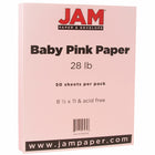 JAM Paper - Papier mat - 8,5" x 11" - 32 lb Rose bébé - 50 feuilles/paquet-Couleur : rose bébé clair/rose tendre, Faites ressortir votre travail avec du papier Colouré de qualité supérieure.