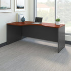 Bush® - Module de coin gauche de la Collection Westfield, fini cerisier Hansen -Compatible avec l'avant du bureau à devant arqué ou le bureau de direction et accepte une étagère de 72 po