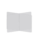Diviseur de table Mark Maker à 4 voies - 42" L x 42" L x 23,5" H - Acrylique transparent 1/4" - Pas de traversées-Distanciation sociale jusqu'à 4 personnes