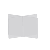 Diviseur de table Mark Maker à 4 voies - 42" L x 42" L x 23,5" H - Acrylique transparent 1/4" - Pas de traversées-Distanciation sociale jusqu'à 4 personnes