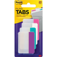 Post-it® – Onglets durables inclinés pour classement, paq./24-Durables, inscriptibles et repositionables