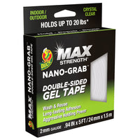 Duck Brand - MAX Strength Nano Grab Ruban Gel  - Claire-Ruban gel double face pour les applications dynamiques, les solutions rapides et les besoin  de ruban non traditionnel