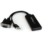 StarTech  Adaptateur avec audio et alimentation USB VGA à HDMIMD, convertisseur portable VGA à HDMI, 1080p-Configuration sans tracas grâce à l’installation Plug-and-play