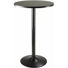 Nicer Furniture - table de bar ronde de 28 po - noir-Une table légère et polyvalente qui peut s'adapter à différents environnements : bars, bistros, restaurants et lieux événementiels