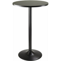 Nicer Furniture - table de bar ronde de 28 po - noir-Une table légère et polyvalente qui peut s'adapter à différents environnements : bars, bistros, restaurants et lieux événementiels