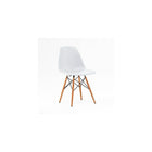 Nicer Interior - chaise d'appoint style Eiffel - blanche - paquet de 2-Siège moulé en plastique robuste de haute qualité avec une finition mate