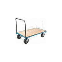 Kleton – Chariot à plateforme robuste, bois, 48 larg. x 96 long. (po), hauteur de la poignée : 42 po-Largeur de la plateforme : 48 po