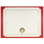 St. James - Porte-certificats/porte-documents - Sceau d'or avec ruban rouge - rouge - paquet de 5-Convient pour les certificats de récompense en format paysage ou portrait
