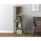 Safdie & Co. 47.25H Étagère À Livres - Taupe Foncé 4 Concept Étagère Décalé-Quatres Étagères décalées pour répondre à tous les besoins décoratifs.