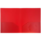 JAM Paper - Chemises scolaires à 2 poches, plastique très robuste, couleurs variées, paq.6 (383HRGBYOP)-Fini : lisse
