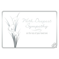 Millbrook Studios – Cartes de souhaits et env., With Sympathy On The Loss Of Your Loved One, 5 3/8 x 7 3/4 po, 18/paquet (06894)-Imprimé sur papier cartonné non couché