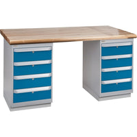Kleton - Établis Préconçus, Deux Tiroirs, Cap 2500 Lb, 60po La X 30po P, 34po H-Capacité 2500 lb