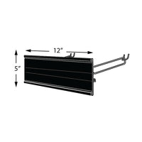 Azar Displays – Porte-affiche prolongé pour illustration, 5 x 12 po (600512-BLK)-Métal noir