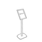 Azar Displays – Présentoir de plancher à cadre incliné, 11 x 8,5 po (300240-SLV)-Supporté par une base et un poteau droit en métal et peut être utilisé à l’horizontale ou à la verticale