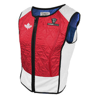 TechNiche—Veste de sport hybride, rouge, grand-Fermeture à glissière à l’avant avec ventilation en filet et conception à encolure dégagée