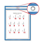 QuickFit – Pochettes scolaires à effacement à sec, 9 po x 12 po, bordures de couleurs variées, paq./5-Format lettre 9 po x 12 po