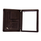 Ashlin® – Porte-documents à glissière AFONSO, poche pour téléphone intelligent, 2 boucles stylo, brun (P8338-18-02)-Fermeture à glissière trilatérale