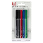 TRU RED - Marqueurs permanents - Pointe Ultra Fine - Couleurs Variées - Paquet de 5-Les couleurs assorties audacieuses rendent vos signes ou notes faciles à lire à distance