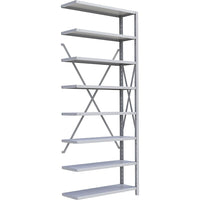 Metalware – Étagère enclenchable RK322, 8 tablettes, 36 x 18 x 88 (po), gris pâle-Système de tablettes ajustables offrant un espace de rangement solide, mais économique qui convient à vos besoins