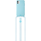 LAUT PASTELS Necklace pour iPhone 12 mini - Bleu Bébé-Longueur maximale de la corde 160 cm, boîtier en polyéthane thermoplastique souple (TPU), verrouillage réglable en métal et corde solide en nylon-polyester