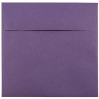 JAM Paper Enveloppes carrées pour invitations à fermeture gommée, 8 1/2 x 8 1/2 po, violet foncé, 100/paquet-Violet foncé