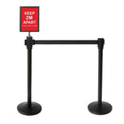 Porte-affiche Futech Portrait Stanchion-La couleur noire