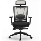 MotionGrey - Cloud Mesh Series - Chaise de bureau ergonomique pour bureau d'ordinateur executif - Noir-Dos en maille pour la respirabilite, siege en tissu à tissage serre, coussin en mousse moulee à froid pour le soutien.