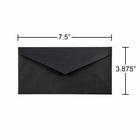 JAM Paper - Enveloppes Monarch - 3,875 x 7,5 - lin noir - Paquet de 50-Quantité : 50 enveloppes par paquet