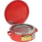 JustriteMD – Bidons d’atelier, 9 3/8 x 4 1/2 po, 1 pte, 5 lb-Plaque d’étalement perforée en acier avec ressort