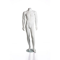 Mannequin homme sans tête de la collection RP, blanc mat-Mannequin homme sans tête