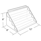 Azar Displays – Présentoir escalier à 4 niveaux pour comptoir, 8 x 12 x 8 po, transparent (326040)-8 haut. x 12 larg. x 8 prof. (po)