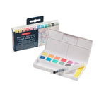 Derwent Ensemble de godets à peinture pastel à croquis - 12 couleurs (2305865)-L'ensemble comprend un bac à peinture en 12 couleurs, cinq palettes de mélange et une éponge pour nettoyer le pinceau à eau