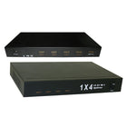 Electronic Master – Répartiteur HDMI (1 entrée, 4 sorties) 2,7 x 5,1 x 7,9 (po), noir-Le répartiteur HDMI d’Electronic Master à 1 entrée et 4 sorties permet à un appareil HDMI,