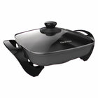Kenmore - Poêle électrique antiadhésive avec couvercle - 12 po x 12 po - noir et gris-Couvercle en verre trempe ventile avec poignee isolante