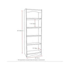 Sonax – Bibliothèque de 72 po de la collection Hawthorn, noir minuit-Conception à la verticale peu encombrante