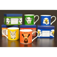 Tannex - Ensemble de tasses à motifs d’animaux avec boîte-cadeau, ensemble de 4, 15 oz-Cet ensemble de 4 tasses à animaux avec boîte-cadeau comprend : Tasse à café « Girafe », tasse à café « Dalmatien », tasse à café « Aigle », tasse à café « Chat »