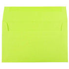 JAM Paper Enveloppes format livret de couleur vive, ferm. gommée, 6 x 9 1/2 po, vert lime, paq./100-Taille : A10 (6 x 9 1/2 po)