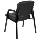 Flash Furniture Chaise De Réception Exécutive LeatherSoft-Noir (CH197221X000BK)-Les bras rembourrés soutiennent le haut du corps