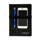 Cahier commercial Cambridge avec bande élastique pour crayon/téléphone , 192 pages, charbon (590013)-8-1/2 po x 6 po