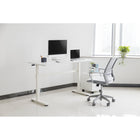 Uplite  Hauteur Réglable Style Bureau à Domicile Assis Debout - Blanc-DIMENSIONS ET COMPATIBILITÉ DU BUREAU - 55.1 po (L) x 23.6 po (W) x 27.5-46 po (H)