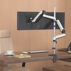 SHOPPINGALL Bras de moniteur extra-long à double vérin à gaz, empilé verticalement, pour écrans 15"-32" -SA-GA24L-Blanc-7
